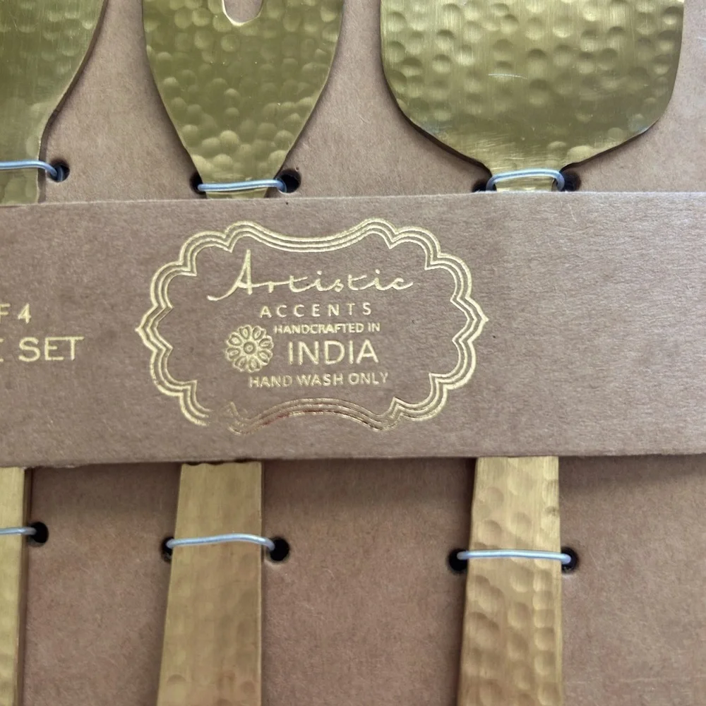 New Artistic Accents Handcrafted 4 Piece Cheese Set